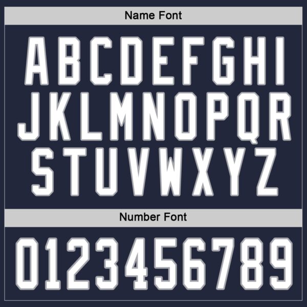 Custom Navy White-Gray Hockey Jersey - Image 4