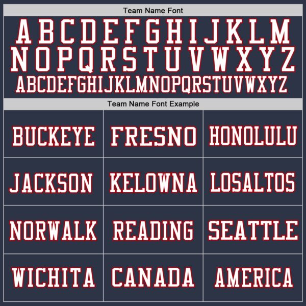 Custom Navy Red-White Mesh Authentic Football Jersey - Image 3