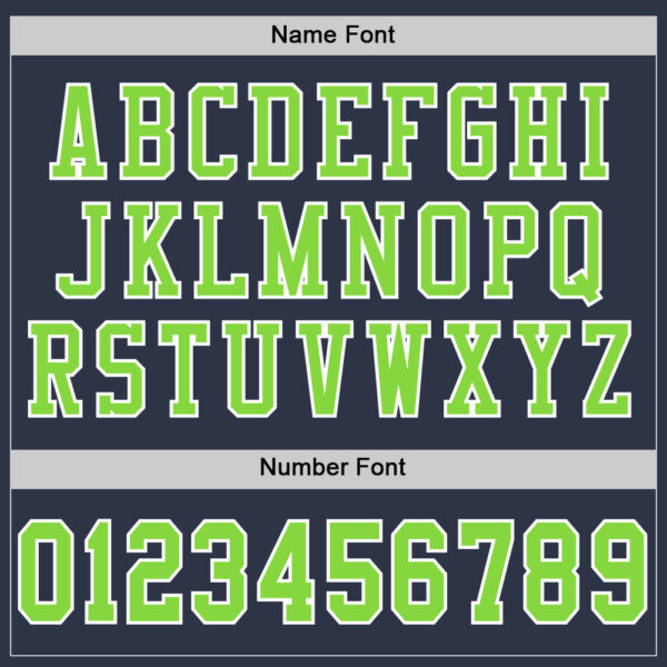 Custom Navy Neon Green-White Mesh Authentic Football Jersey - Image 4