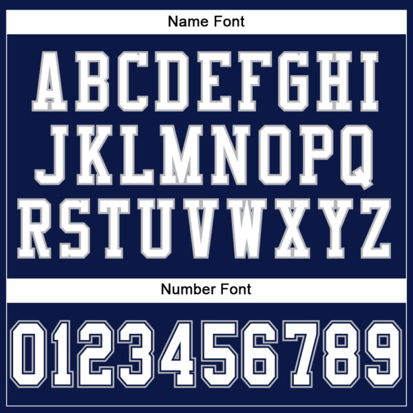 Custom Navy White-Gray Mesh Authentic Football Jersey - Image 4