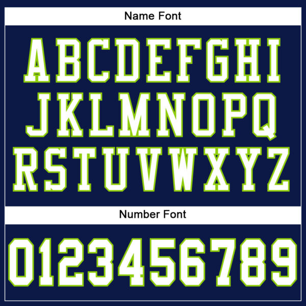 Custom Navy White-Neon Green Mesh Authentic Football Jersey - Image 4