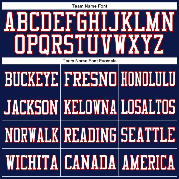 Custom Navy White-Red Mesh Authentic Football Jersey - Image 3