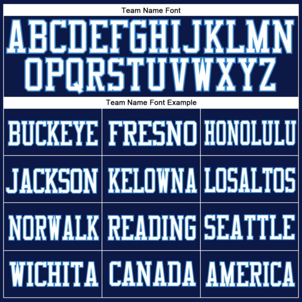 Custom Navy White-Powder Blue Mesh Authentic Football Jersey - Image 3