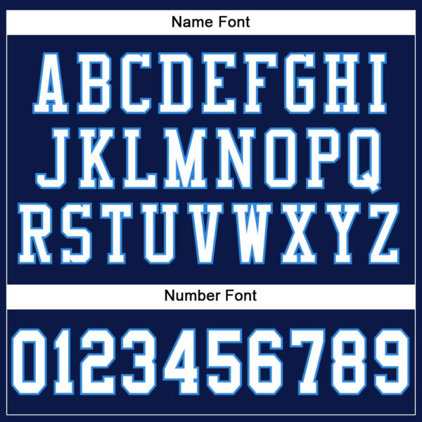 Custom Navy White-Powder Blue Mesh Authentic Football Jersey - Image 4