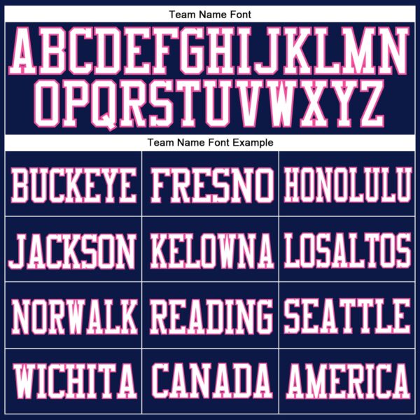 Custom Navy White-Pink Mesh Authentic Football Jersey - Image 3