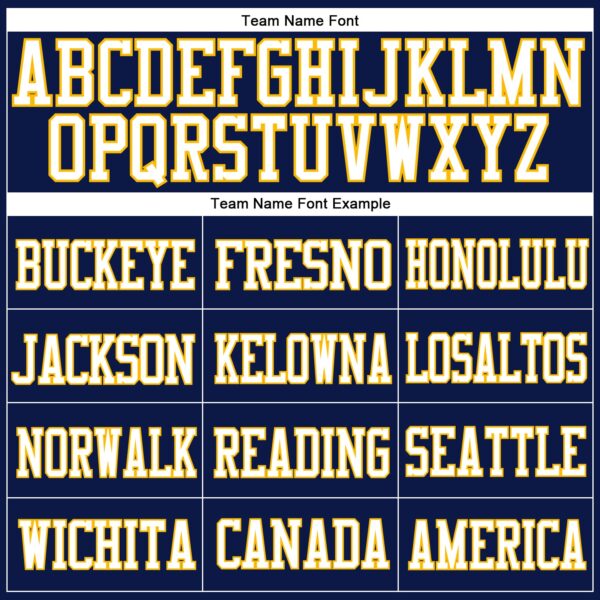 Custom Navy White-Gold Mesh Authentic Football Jersey - Image 3