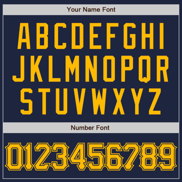 Custom Navy Gold Authentic Baseball Jersey - Image 5