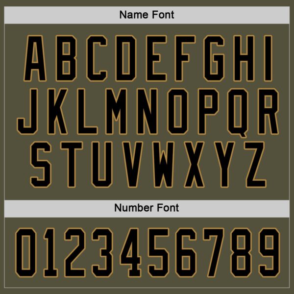 Custom Olive Black-Old Gold Salute To Service Hockey Jersey - Image 4