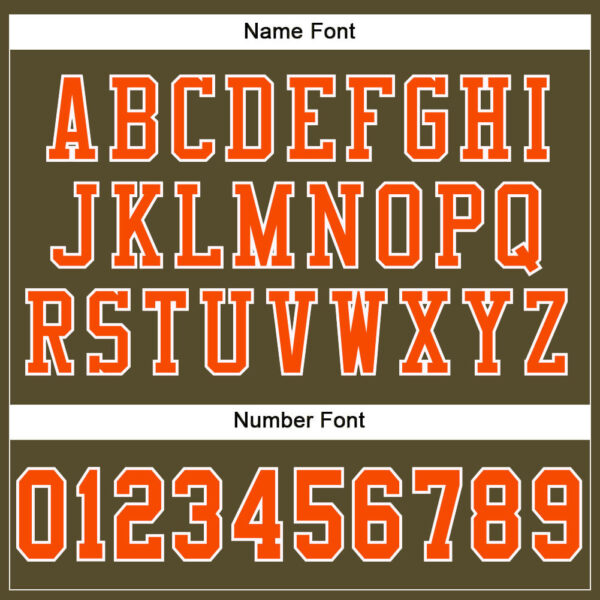 Custom Olive Orange-White Mesh Authentic Salute To Service Football Jersey - Image 4