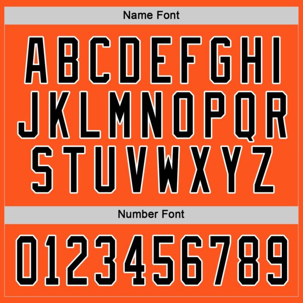 Custom Orange Black-White Hockey Jersey - Image 4