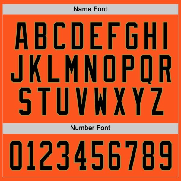 Custom Orange Black-Old Gold Hockey Jersey - Image 4