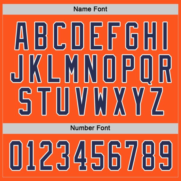 Custom Orange Navy-White Hockey Jersey - Image 4