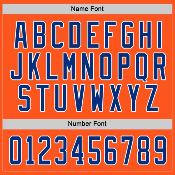 Custom Orange Royal-White Hockey Jersey - Image 4