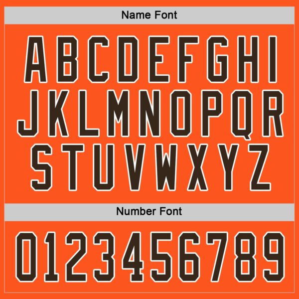 Custom Orange Brown-White Hockey Jersey - Image 4