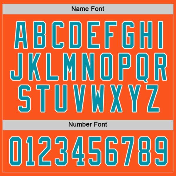 Custom Orange Teal-White Hockey Jersey - Image 4