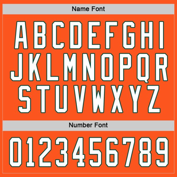 Custom Orange White-Green Hockey Jersey - Image 4