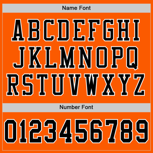 Custom Orange Black-White Mesh Authentic Football Jersey - Image 4