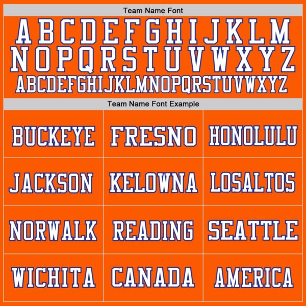 Custom Orange Royal-White Mesh Authentic Football Jersey - Image 3