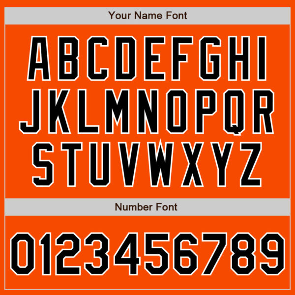 Custom Orange Black-White Authentic Baseball Jersey - Image 5