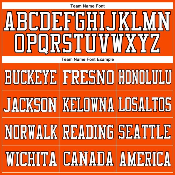 Custom Orange White-Black Mesh Authentic Football Jersey - Image 3