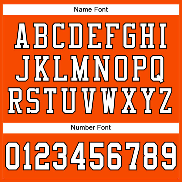 Custom Orange White-Black Mesh Authentic Football Jersey - Image 4