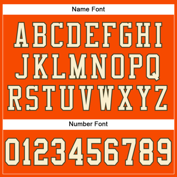Custom Orange Cream-Olive Mesh Authentic Football Jersey - Image 4