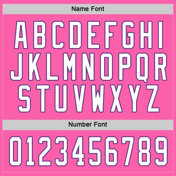 Custom Pink White-Purple Hockey Jersey - Image 4