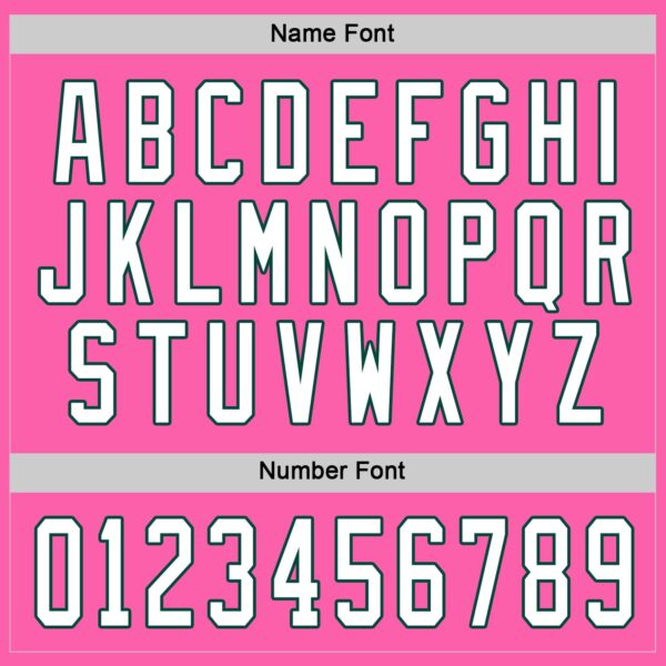 Custom Pink White-Green Hockey Jersey - Image 4