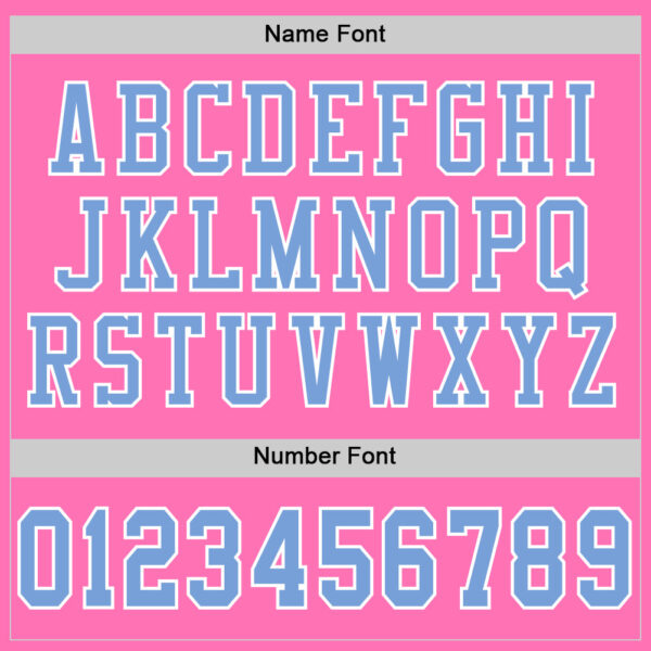 Custom Pink Light Blue-White Mesh Authentic Football Jersey - Image 4