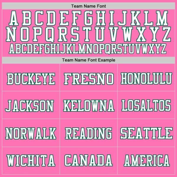 Custom Pink Kelly Green-White Mesh Authentic Football Jersey - Image 3