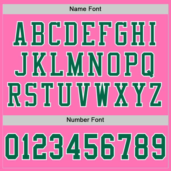 Custom Pink Kelly Green-White Mesh Authentic Football Jersey - Image 4