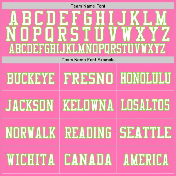 Custom Pink Neon Green-White Mesh Authentic Football Jersey - Image 3