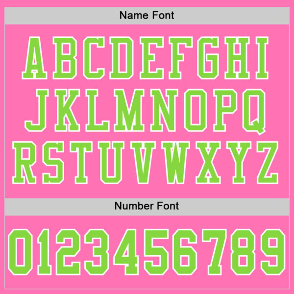 Custom Pink Neon Green-White Mesh Authentic Football Jersey - Image 4