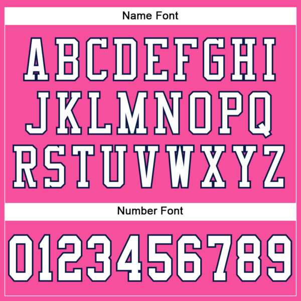 Custom Pink White-Navy Mesh Authentic Football Jersey - Image 4