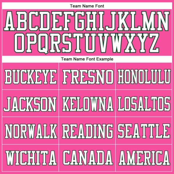 Custom Pink White-Green Mesh Authentic Football Jersey - Image 3