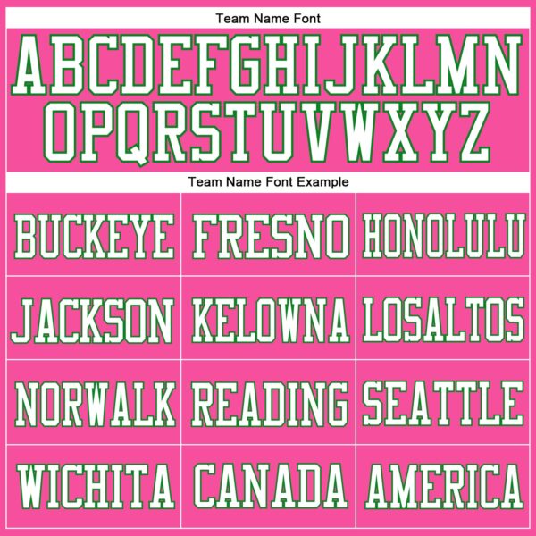 Custom Pink White-Grass Green Mesh Authentic Football Jersey - Image 3