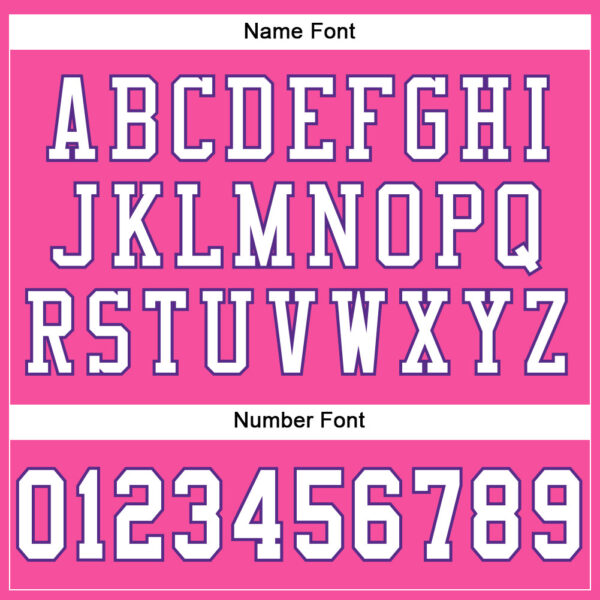 Custom Pink White-Purple Mesh Authentic Football Jersey - Image 4