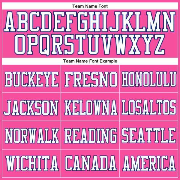 Custom Pink White-Royal Mesh Authentic Football Jersey - Image 3
