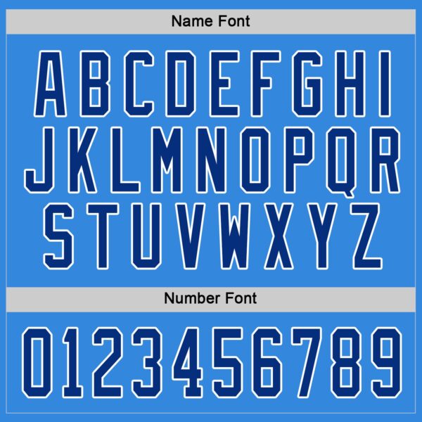 Custom Powder Blue Royal-White Hockey Jersey - Image 4