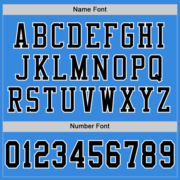 Custom Powder Blue Black-White Mesh Authentic Football Jersey - Image 4