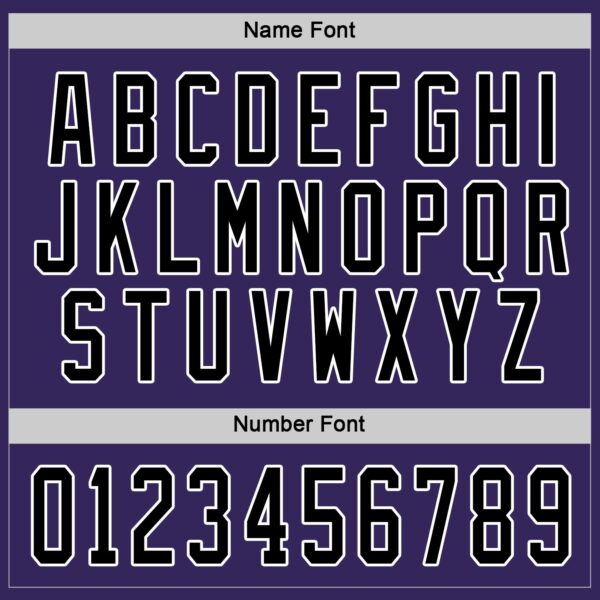 Custom Purple Black-White Hockey Jersey - Image 4