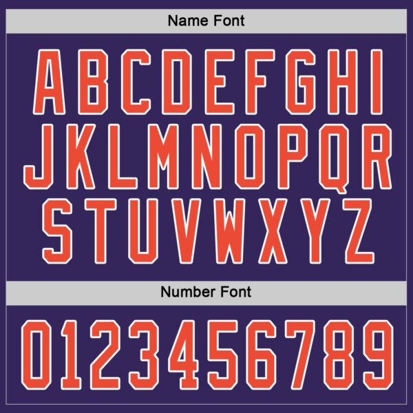 Custom Purple Orange-White Hockey Jersey - Image 4