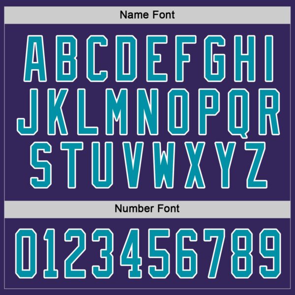 Custom Purple Teal-White Hockey Jersey - Image 4