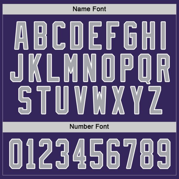 Custom Purple Gray-White Hockey Jersey - Image 4