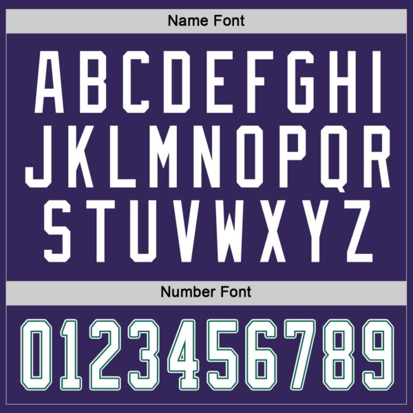Custom Purple White-Kelly Green Hockey Jersey - Image 4