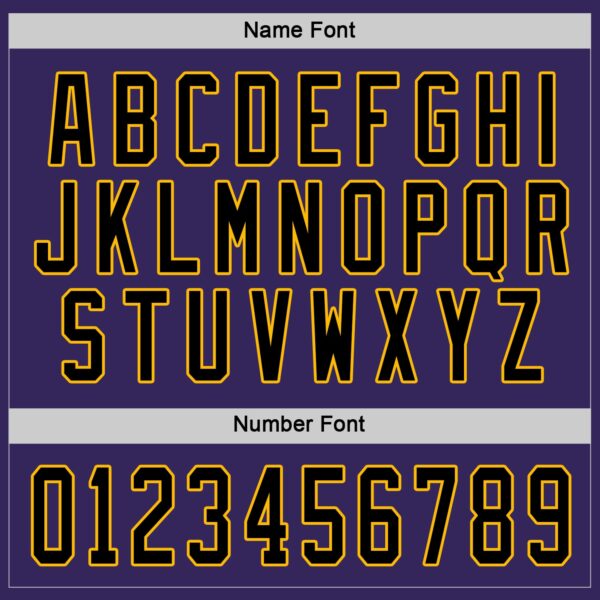 Custom Purple Black-Gold Hockey Jersey - Image 4