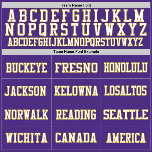 Custom Purple Old Gold-White Mesh Authentic Football Jersey - Image 3