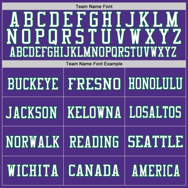 Custom Purple Kelly Green-White Mesh Authentic Football Jersey - Image 3