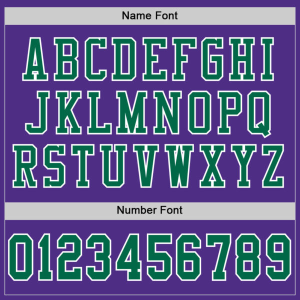 Custom Purple Kelly Green-White Mesh Authentic Football Jersey - Image 4