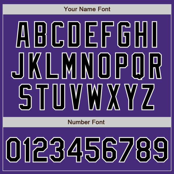 Custom Purple Black Silver-White Authentic Baseball Jersey - Image 5